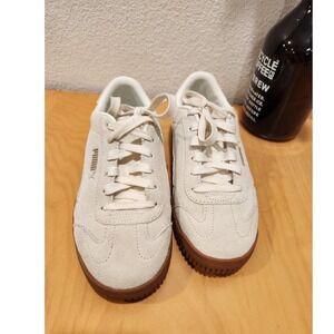 PUMA SoftFoam+ Suede Sneakers Gum Sole Beige Women's 7 Comfort Shoes